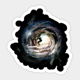 Galaxy surfer Sticker